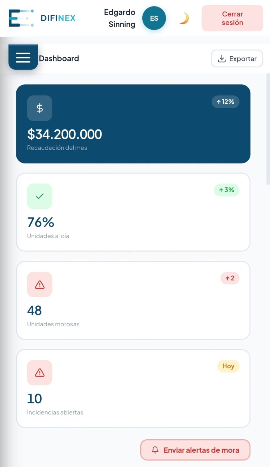 EDIFINEX — Panel Admin